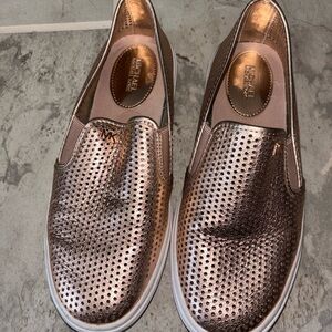 Michael Kors Rose Gold‎ Perforated Slip-Ons Sneakers size 6.5